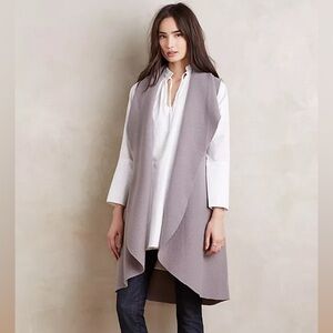 Anthropologie Vest Womens XS/S Moth Museum District Long Line Modest Cardigan